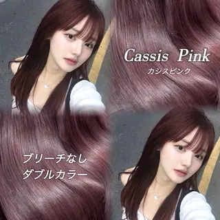 ミディアム カラー ヘアアレンジ 🌟縮毛矯正/レイヤ ー/小顔 toukiのヘアスタイル