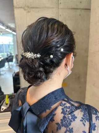 セミロング ヘアアレンジ はやしほのか｜ マンツーマン美容師のヘアスタイル