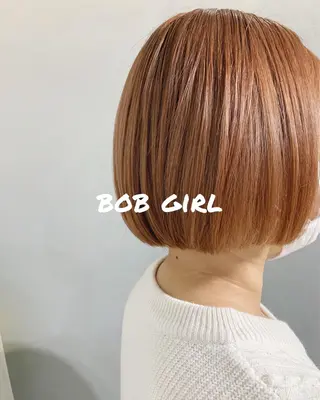 カラー ボブパーマコテ巻き風 パーマNo1深江秀平のヘアスタイル