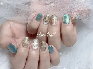 ネイル エツメ💅 長さ出し🎀デザインのネイルデザイン
