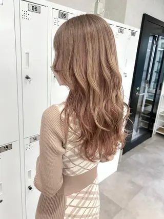 ロング カラー パーマ 盛れる艶髪カラー Harusa🎀のヘアスタイル