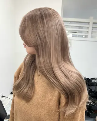 ロング カラー SEINA️️/烏丸 ブリーチ/ハイトーンのヘアスタイル