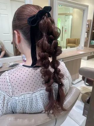 ロング ヘアアレンジ 韓国ヘアメイク🎀/ 縮毛矯正✨山本媛香のヘアスタイル