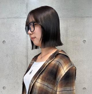 ショート カラー ヘアアレンジ ボブ艶モテカラー🫧 カリンのヘアスタイル