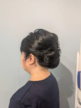 ヘアアレンジ 大人髪ヘアセット/ 切りたて感なしカットのヘアスタイル
