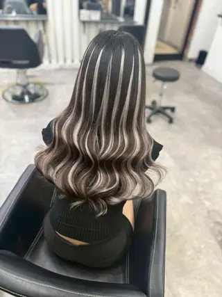 ロング RIN シールエクステのヘアスタイル
