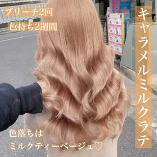 ロング カラー ヘアアレンジ メンズ キッズ マツエク・マツパ ブリーチの髪様 MASATOのヘアスタイル