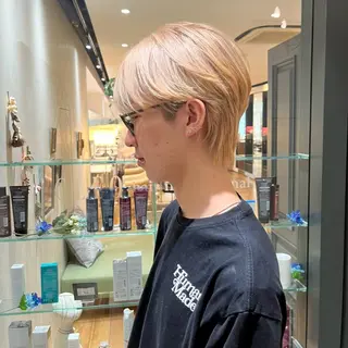 ショート カラー メンズ CLEOhair RYOHEIのヘアスタイル
