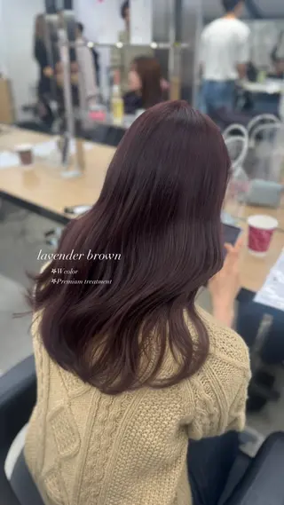 ミディアム カラー ヘアアレンジ 🤍淡色ピンク&ラベ ンダーYUKI🤍のヘアスタイル