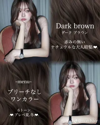 ロング カラー 盛れる顔周り✨韓国 レイヤーkanatoのヘアスタイル