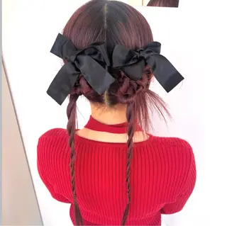 セミロング ヘアアレンジ atelier salon.のヘアスタイル