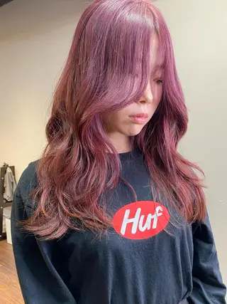 ロング カラー ヘアアレンジ レイヤーカット×髪質 改善🇰🇷シオリのヘアスタイル