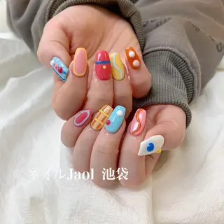 セミロング ネイルJaol 池袋のネイルデザイン