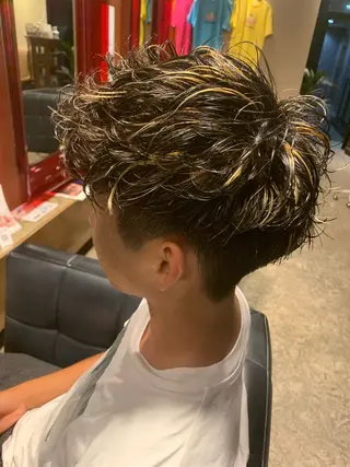 カラー パーマ メンズ 河野 悠のヘアスタイル