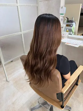 セミロング Rico🤎まこと 🤎ボブ/艶カラー♪のヘアスタイル