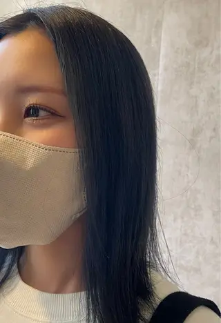 セミロング カラー 羽エクステ/シール エクステ/横浜駅5分のヘアスタイル