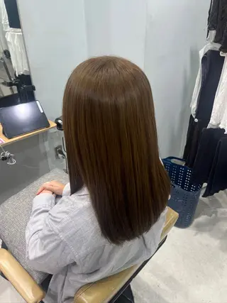 ミディアム カラー 長谷川 ななこのヘアスタイル