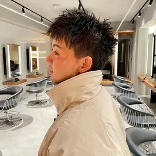 ショート カラー メンズ 🤍ブリーチなしカラ ー/渋谷/YUU🤍のヘアスタイル