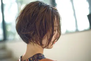 ショート パーマ すきバサミを使わない カット✂️✨郡司泰之のヘアスタイル