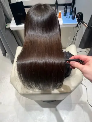 ロング パーマ k-twoたき✨艶感 カラー/美髪矯正のヘアスタイル
