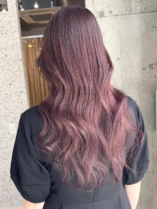 ロング カラー mood 髪質改善 ダブルカラーのヘアスタイル