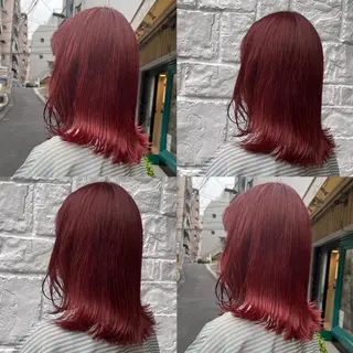 ミディアム カラー カジュアルを女っぽく 𝗮𝘆𝗮𝗰𝗼のヘアスタイル