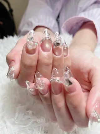 ネイル ki🍒🍒 ki ツルツルネイルのネイルデザイン