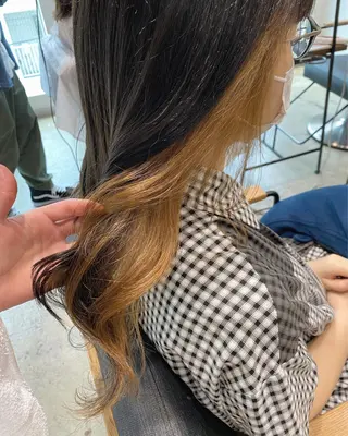 ロング カラー レイヤー/大人ボブ| ワタナベ リョウカのヘアスタイル