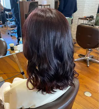 セミロング カラー マンツーマンサロン 🤍Tanakaのヘアスタイル