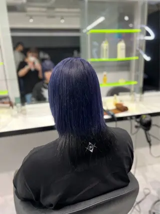 セミロング カラー パーマ ヘアアレンジ 透明感ブリーチカラー 🌈TOMOHIROのヘアスタイル
