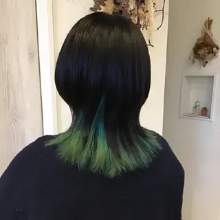 セミロング 渕 七海のヘアスタイル
