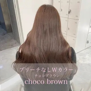 ロング カラー 🍩似合わせボブ ×チョコブラウン🍩のヘアスタイル