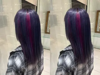 ロング カラー 半田 陽菜のヘアスタイル