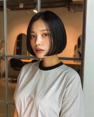 ショート カラー 🌿透明感カラー レイヤーカットのヘアスタイル
