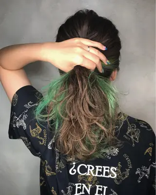 セミロング カラー 沖縄東京2拠点美容師 mamicoのヘアスタイル