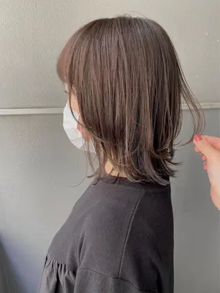セミロング カラー ヘアアレンジ 中村 彩乃のヘアスタイル