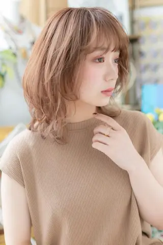 ミディアム カラー パーマ 🍀鶴貝 幸哉🍀のヘアスタイル