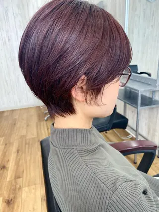 ショート カラー ヘアアレンジ 夜23時まで予約🉑 reverieあきらのヘアスタイル
