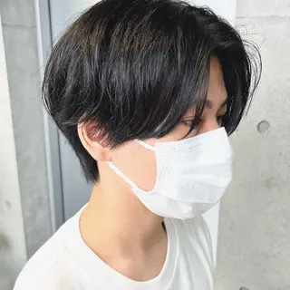 ショート カラー パーマ メンズ アイブロウ 丁寧なカウンセリング 🌿Chiemi🌿のヘアスタイル