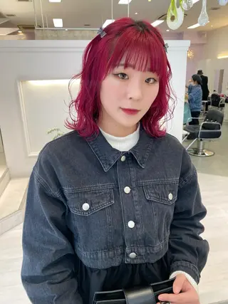 ミディアム Okamura Chisatoのヘアスタイル
