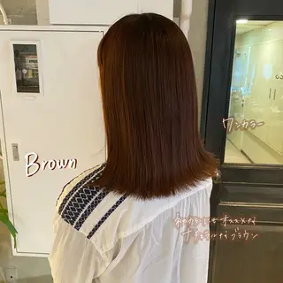 ミディアム カラー 暖色艶color / ボブ🦩Rioのヘアスタイル