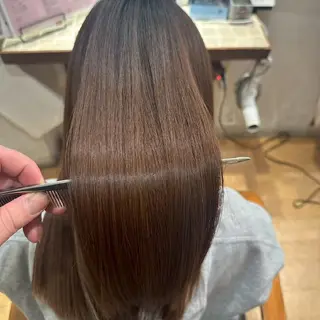 ロング カラー 縮毛矯正/ワンカラー モデル募集🫧田村のヘアスタイル