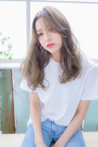 セミロング カラー パーマ ヘアアレンジ ✨ハイクオリティ✨ 山本香也のヘアスタイル