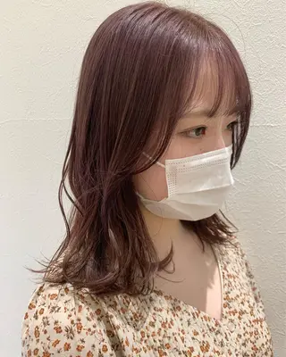 ミディアム カラー hubhair レイヤー/透明感のヘアスタイル