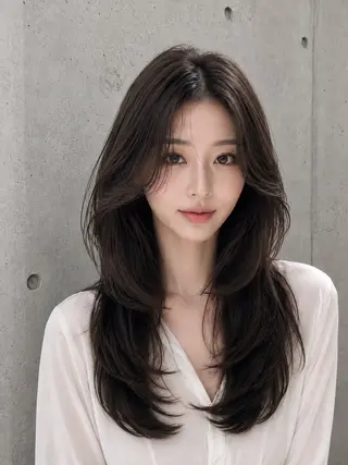 セミロング カラー ヘアアレンジ 🌫️大人韓国ヘア 🌫️naoyaのヘアスタイル