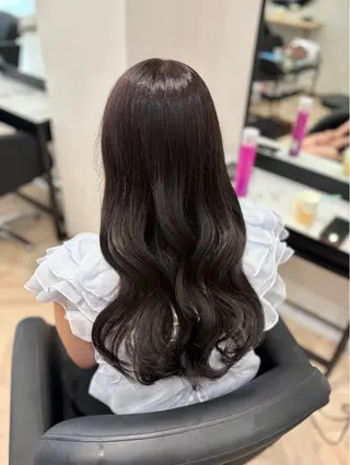 ロング カラー 𝒎𝒐𝒆🩰 名駅/ヘアメ/暖色♡のヘアスタイル