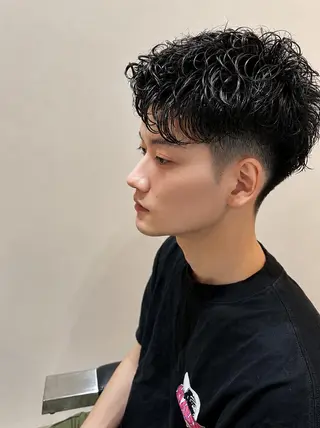 ショート パーマ メンズ 伊勢崎/nap hair 栗原大輔のヘアスタイル