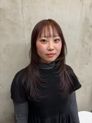セミロング カラー SALTWATER AYARIのヘアスタイル