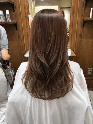 セミロング 艶髪💎透明感✨ 似合わせ💛RIHOのヘアスタイル