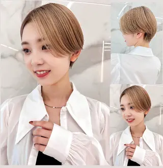 ショート カラー レイヤーカット⭐️ ハッシュカット特化のヘアスタイル